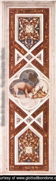 Giotto Di Bondone - The Lion Recalls the Cubs to Life (on the decorative band) 1304-06