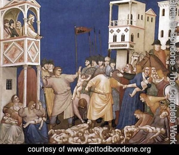 Giotto Di Bondone - The Massacre of the Innocents 1310s