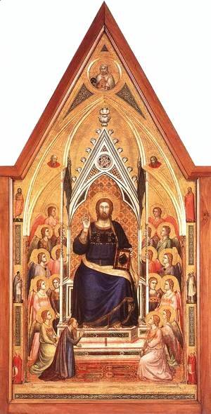 Giotto Di Bondone - The Stefaneschi Triptych- Christ Enthroned c. 1330