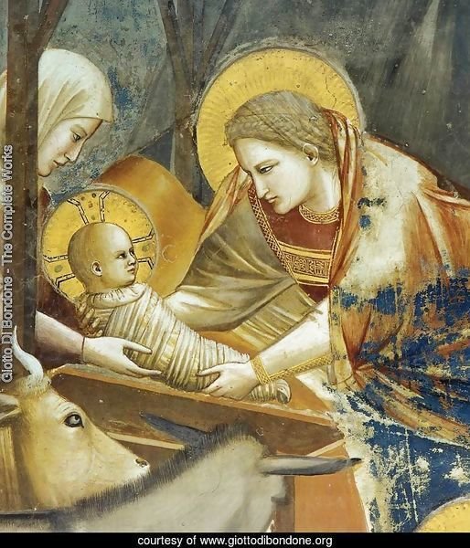 No. 17 Scenes from the Life of Christ- 1. Nativity- Birth of Jesus (detail) 1304-06
