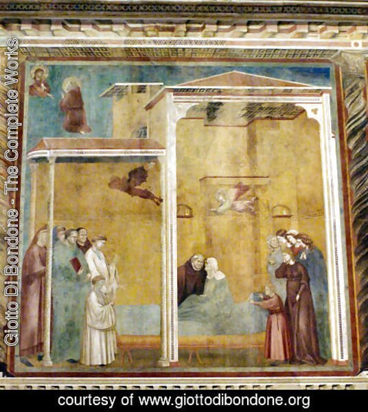 Giotto Di Bondone - Confession of the woman come back to life,Basilica of Saint Francis,Assisi