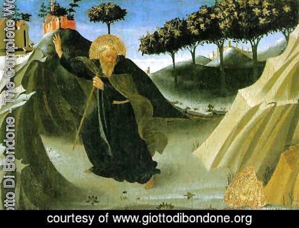 Giotto Di Bondone - Saint Anthony the Abbot Tempted by a Lump of Gold