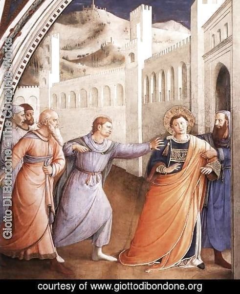 Giotto Di Bondone - St Stephen Being Led to his Martyrdom