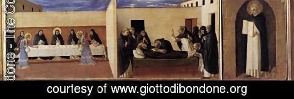 Giotto Di Bondone - Virgin with Child and Four Saints (detail of the predella 2)
