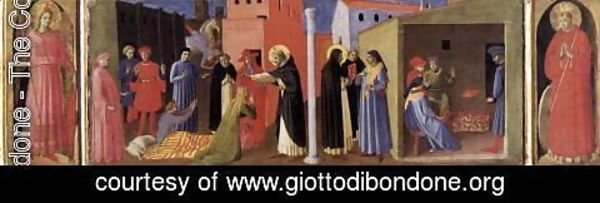 Giotto Di Bondone - Virgin with Child and Four Saints (detail of the predella 3)