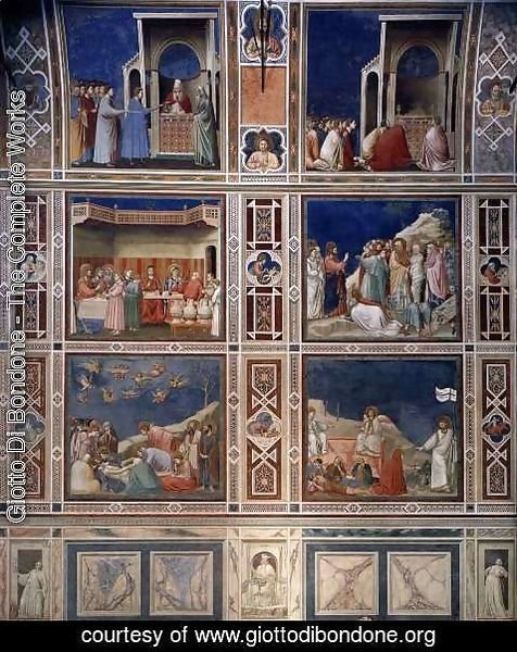 Giotto Di Bondone - Scenes with decorative bands