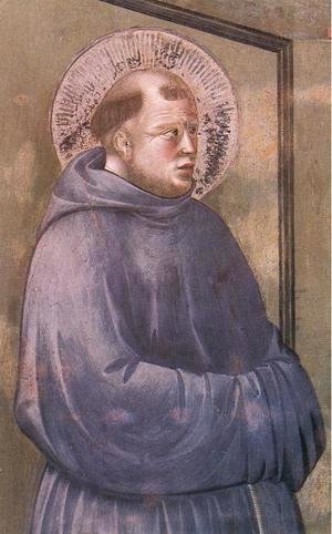 Giotto Di Bondone - Legend of St Francis 18. Apparition at Arles (detail)