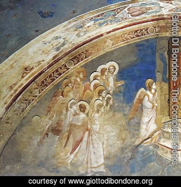 Giotto Di Bondone - No. 13 God Sends Gabriel to the Virgin (detail)