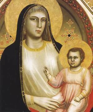 Giotto Di Bondone - Ognissanti Madonna (detail)