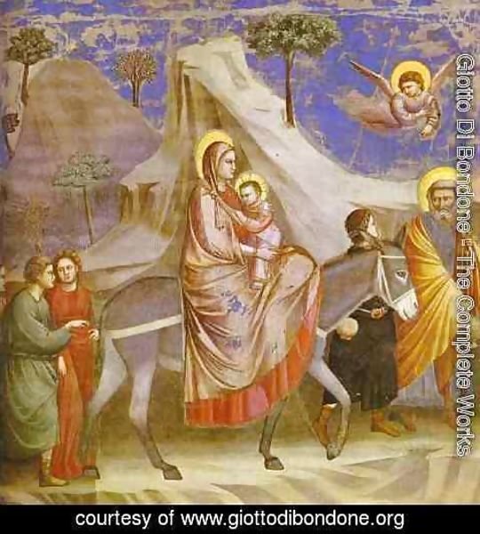 Giotto Di Bondone - Flight Into Egypt 1304-1306