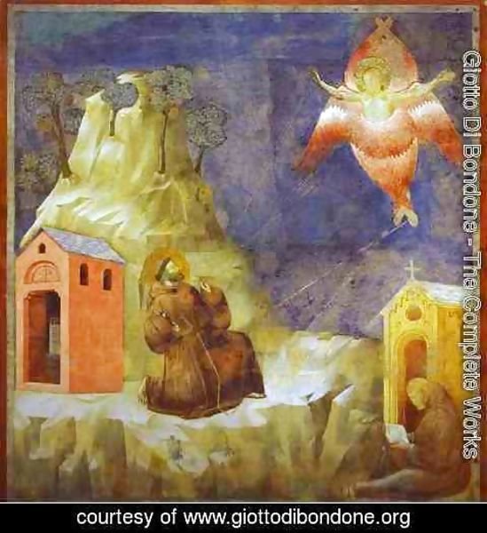Giotto Di Bondone - Receiving The Stigmata 1300