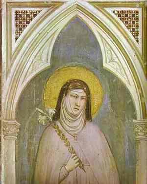 Giotto Di Bondone - St Claire Detail 1320s