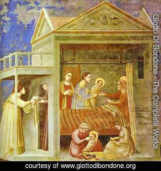 Giotto Di Bondone - The Birth Of Mary 1304-1306