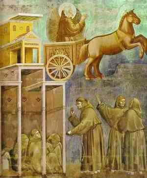 Giotto Di Bondone - The Vision Of The Chariot Of Fire 1295-1300