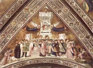 Giotto Di Bondone - Franciscan Allegories-Allegory of Chastity c. 1330
