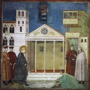 Giotto Di Bondone - Legend of St Francis- 1. Homage of a Simple Man 1300