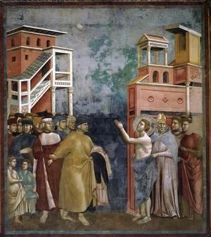 Legend of St Francis- 5. Renunciation of Wordly Goods 1297-99