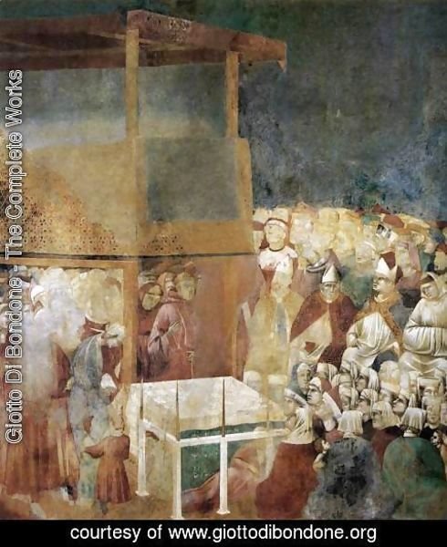 Giotto Di Bondone - Legend of St Francis- 24. Canonization of St Francis 1300