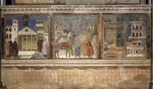 Giotto Di Bondone - Legend of St Francis- Scenes Nos. 1-3 1297-99