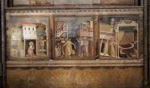 Giotto Di Bondone - Legend of St Francis- Scenes Nos. 4-6 1297-99