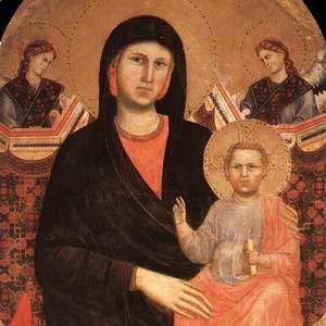 Giotto Di Bondone - Madonna and Child (detail) 1295-1300