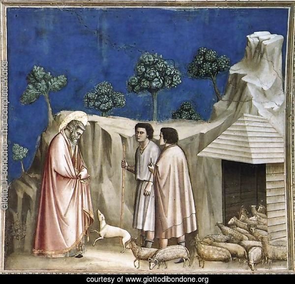 No. 2 Scenes from the Life of Joachim- 2. Joachim among the Shepherds 1304-06