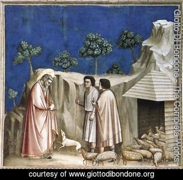 Giotto Di Bondone - No. 2 Scenes from the Life of Joachim- 2. Joachim among the Shepherds 1304-06