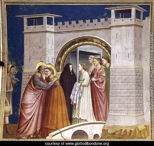 No. 6 Scenes from the Life of Joachim- 6. Meeting at the Golden Gate 1304-06