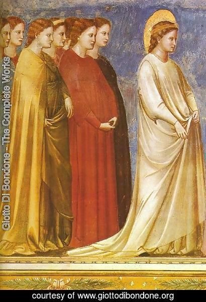 Giotto Di Bondone - No. 12 Scenes from the Life of the Virgin- 6. Wedding Procession (detail 2) 1304-06