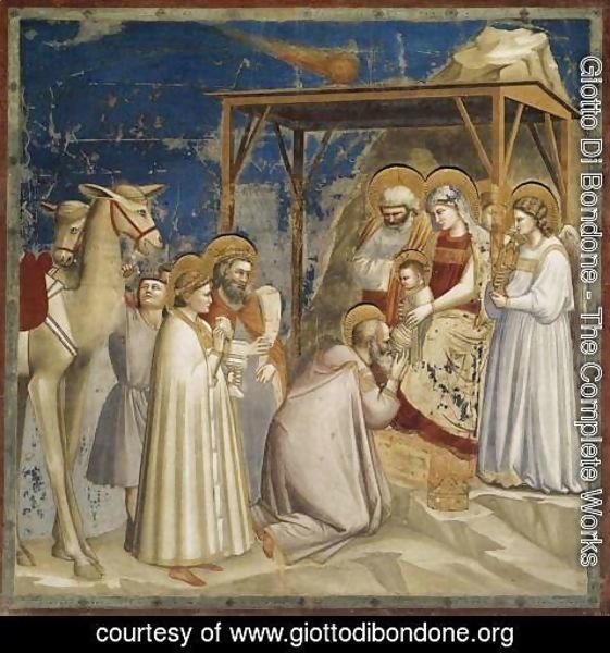 Giotto Di Bondone - No. 18 Scenes from the Life of Christ- 2. Adoration of the Magi 1304-06