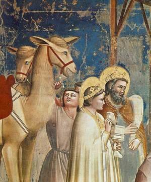 No. 18 Scenes from the Life of Christ- 2. Adoration of the Magi (detail) 1304-06