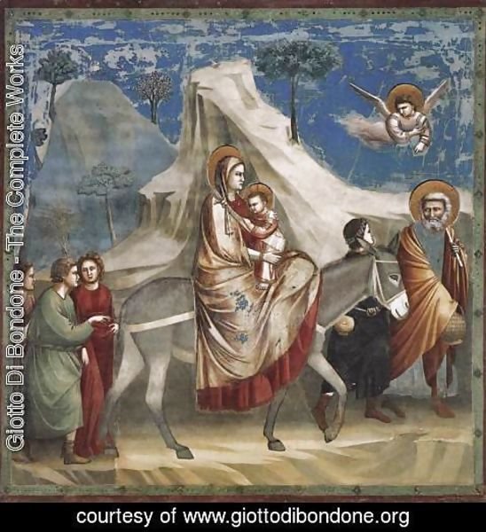 Giotto Di Bondone - No. 20 Scenes from the Life of Christ- 4. Flight into Egypt 1304-06