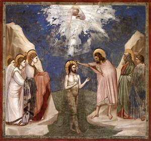 Giotto Di Bondone - No. 23 Scenes from the Life of Christ- 7. Baptism of Christ 1304-06