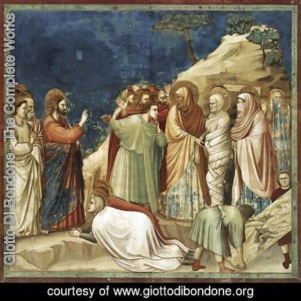 Giotto Di Bondone - No. 25 Scenes from the Life of Christ- 9. Raising of Lazarus 1304-06