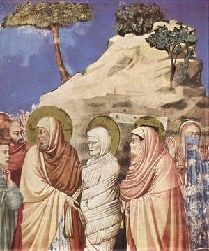 Giotto Di Bondone - No. 25 Scenes from the Life of Christ- 9. Raising of Lazarus (detail) 1304-06