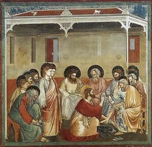 Giotto Di Bondone - No. 30 Scenes from the Life of Christ- 14. Washing of Feet 1304-06