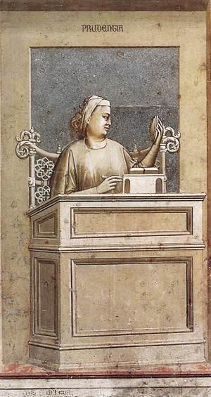 Giotto Di Bondone - No. 40 The Seven Virtues- Prudence 1306