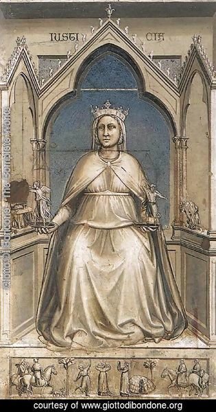 Giotto Di Bondone - No. 43 The Seven Virtues- Justice 1306