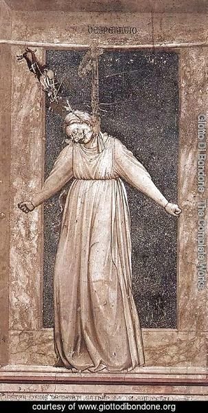 Giotto Di Bondone - No. 47 The Seven Vices- Desperation 1306