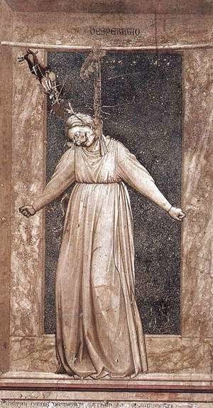 Giotto Di Bondone - No. 47 The Seven Vices- Desperation 1306