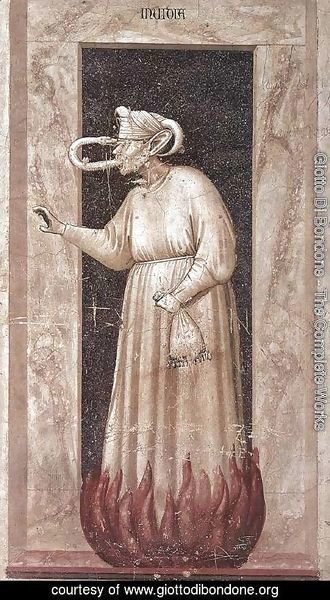 Giotto Di Bondone - No. 48 The Seven Vices- Envy 1306