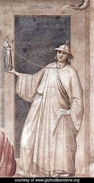 Giotto Di Bondone - No. 49 The Seven Vices- Infidelity 1306