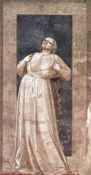 Giotto Di Bondone - No. 51 The Seven Vices- Wrath 1306