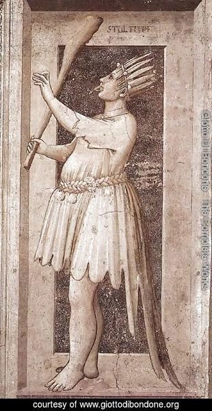 Giotto Di Bondone - No. 53 The Seven Vices- Foolishness 1306