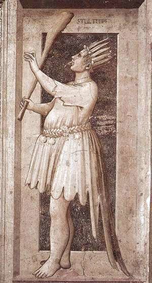Giotto Di Bondone - No. 53 The Seven Vices- Foolishness 1306