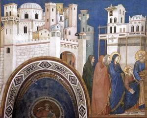 Giotto Di Bondone - Return of Christ to Jerusalem 1310s