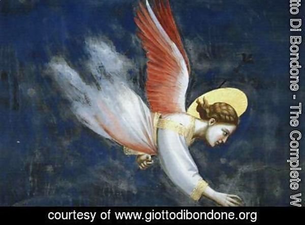 Giotto Di Bondone - Scenes from the Life of Joachim- 5. Joachim's Dream (detail) 1304-06
