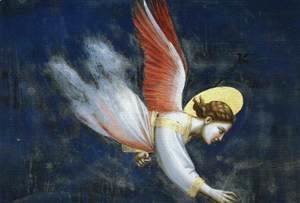 Giotto Di Bondone - Scenes from the Life of Joachim- 5. Joachim's Dream (detail) 1304-06