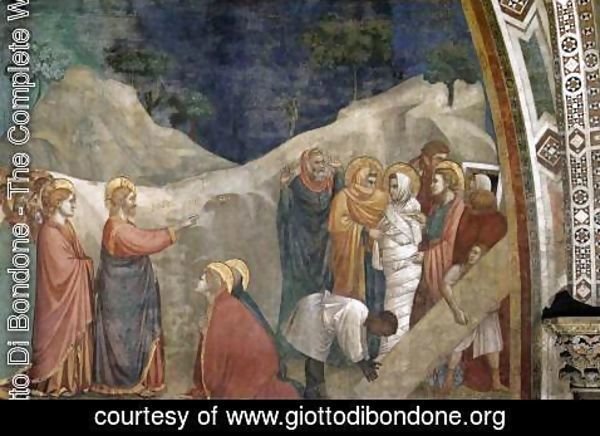 Giotto Di Bondone - Scenes from the Life of Mary Magdalene- Raising of Lazarus 1320s