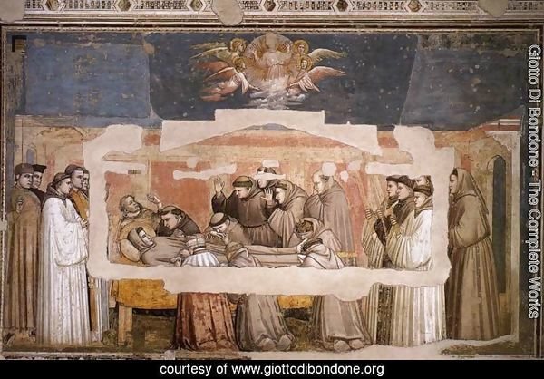 Scenes from the Life of Saint Francis- 4. Death and Ascension of St Francis c. 1325